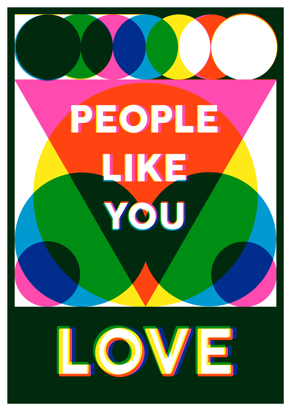 'People Like You Love' one of a series of posters by Jacob Love for Margate Pride